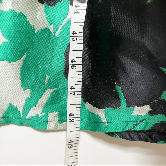 Rachel Antonoff Dress Green Black Floral Eliora Low Back Fit & Flare Size 12 - Picture 16 of 16